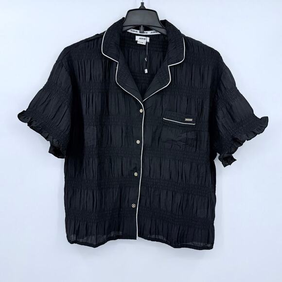 Jason Wu Other - Jason Wu Lightweight Ruched Black Pajama Top Women’s Size XL NWOT Luxury